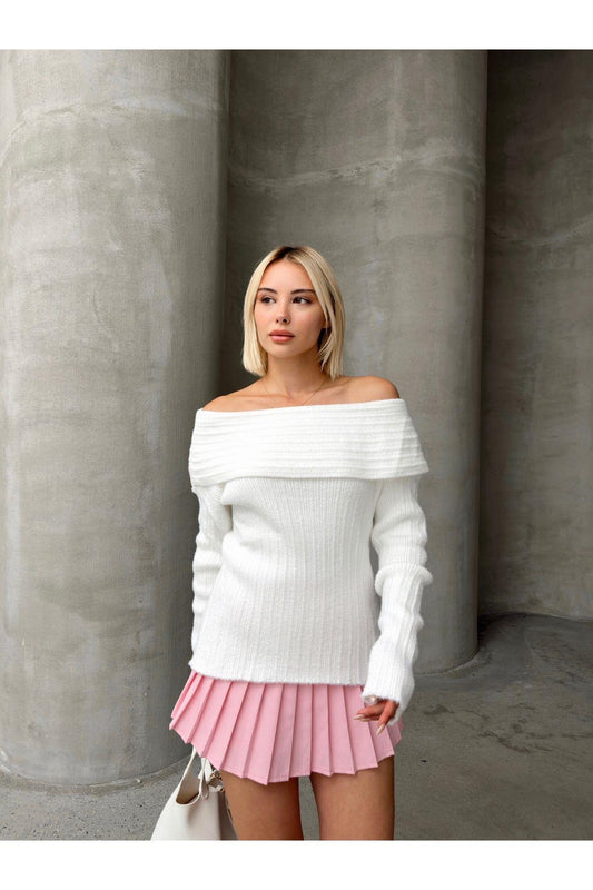 Madonna Yaka Triko Bluz