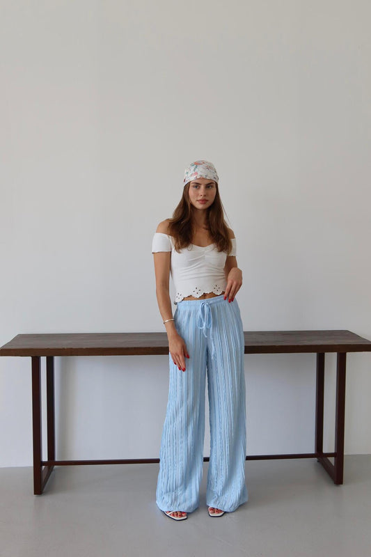 Püsküllü Kumaş Rahat Kesim Yazlık Pantolon