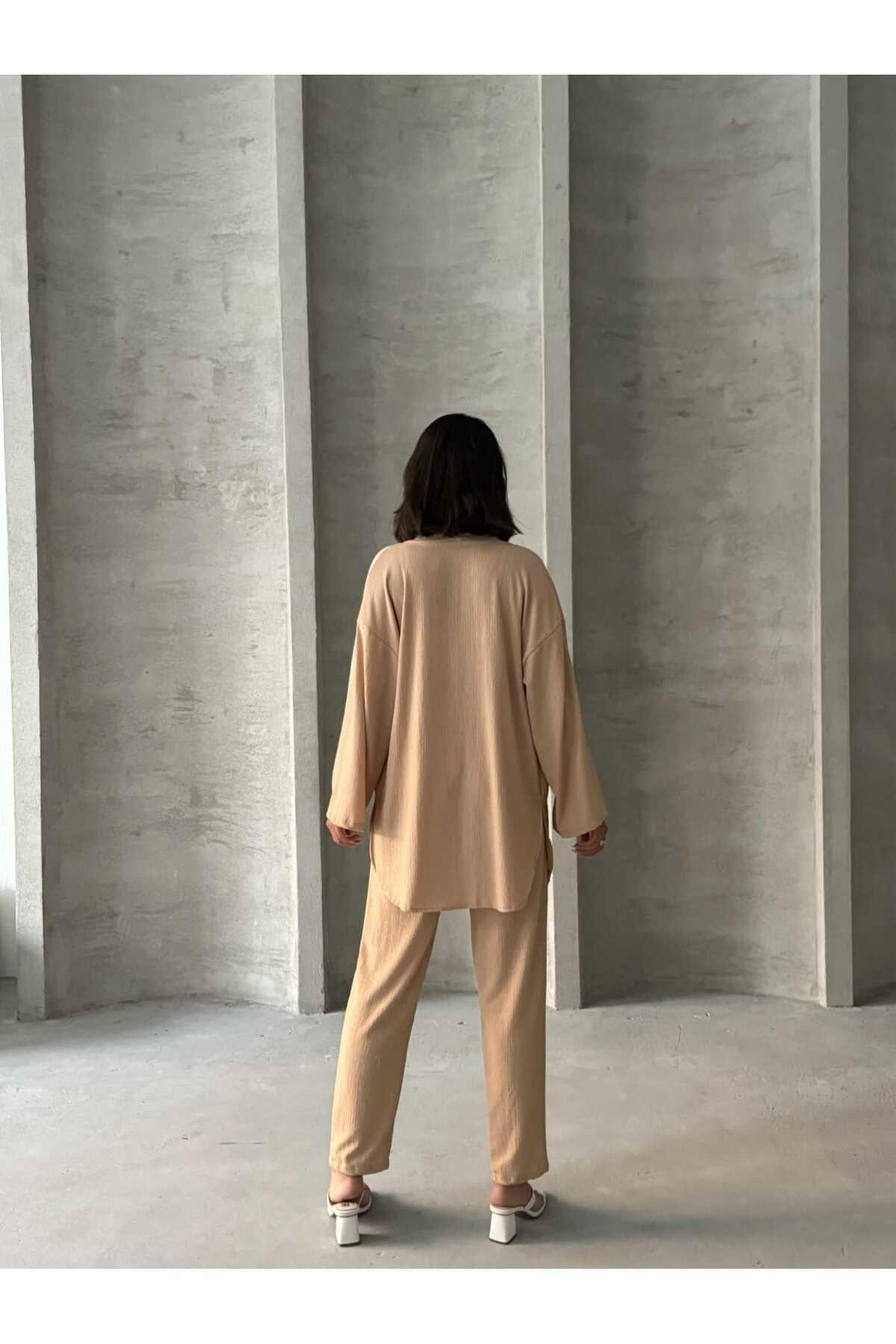 Bürümcük Kumaş 2'li Kimono Takım