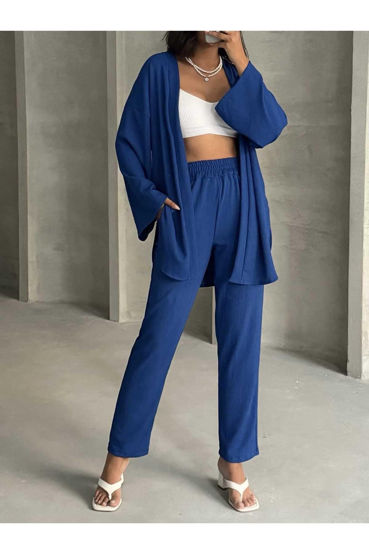 Bürümcük Kumaş 2'li Kimono Takım