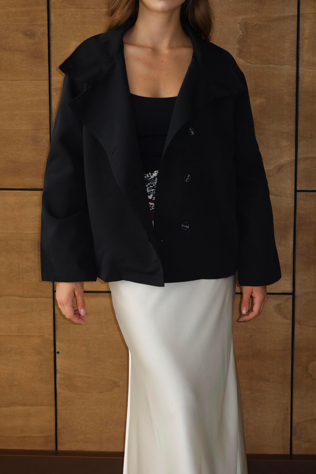 Dik Yaka Oversize Trençkot
