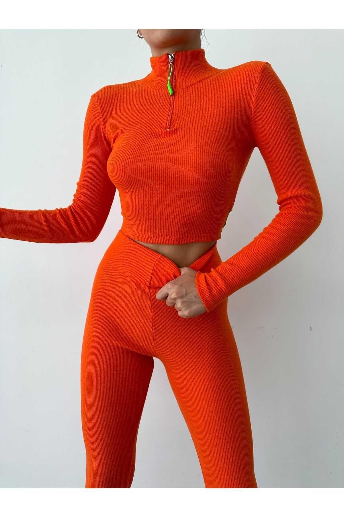 Kaşkorse Tayt-crop Alt-üst Şardonlu Takım