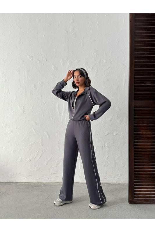 Modal Kumaş Fermuarlı Eşofman Takımı