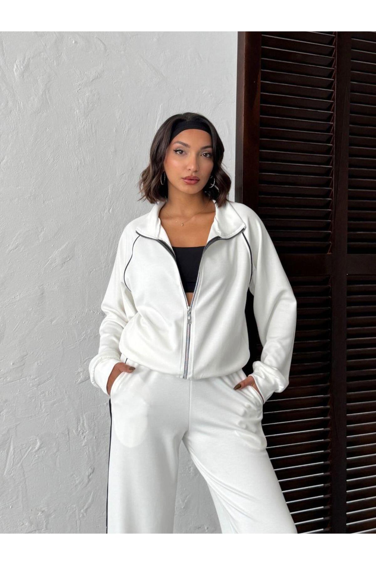 Modal Kumaş Fermuarlı Eşofman Takımı