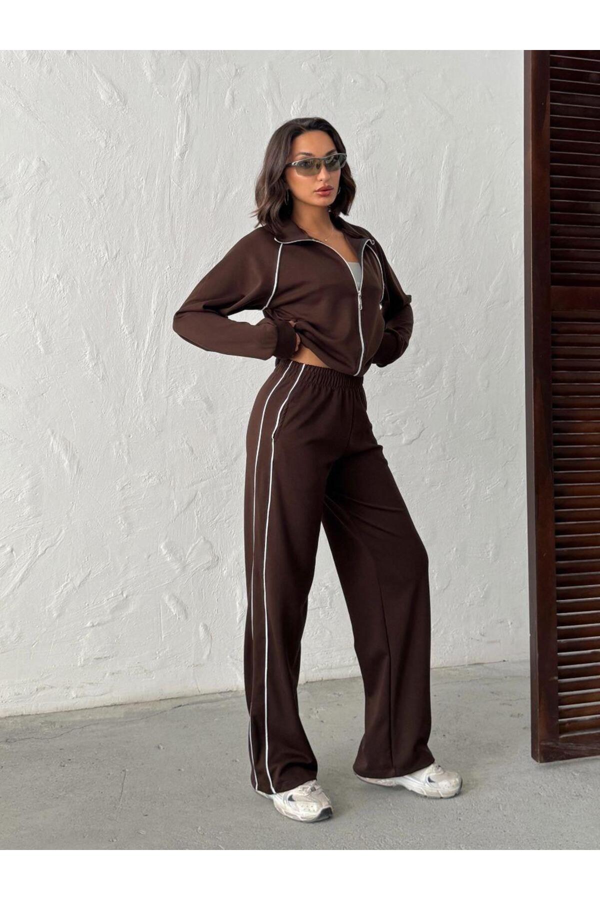 Modal Kumaş Fermuarlı Eşofman Takımı