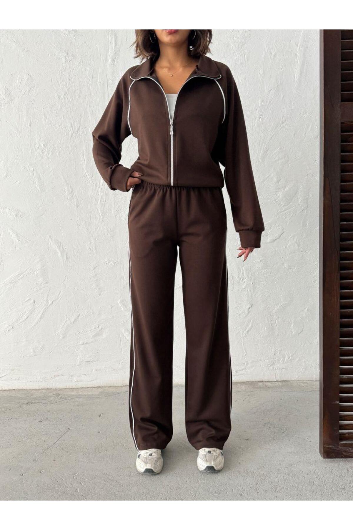 Modal Kumaş Fermuarlı Eşofman Takımı