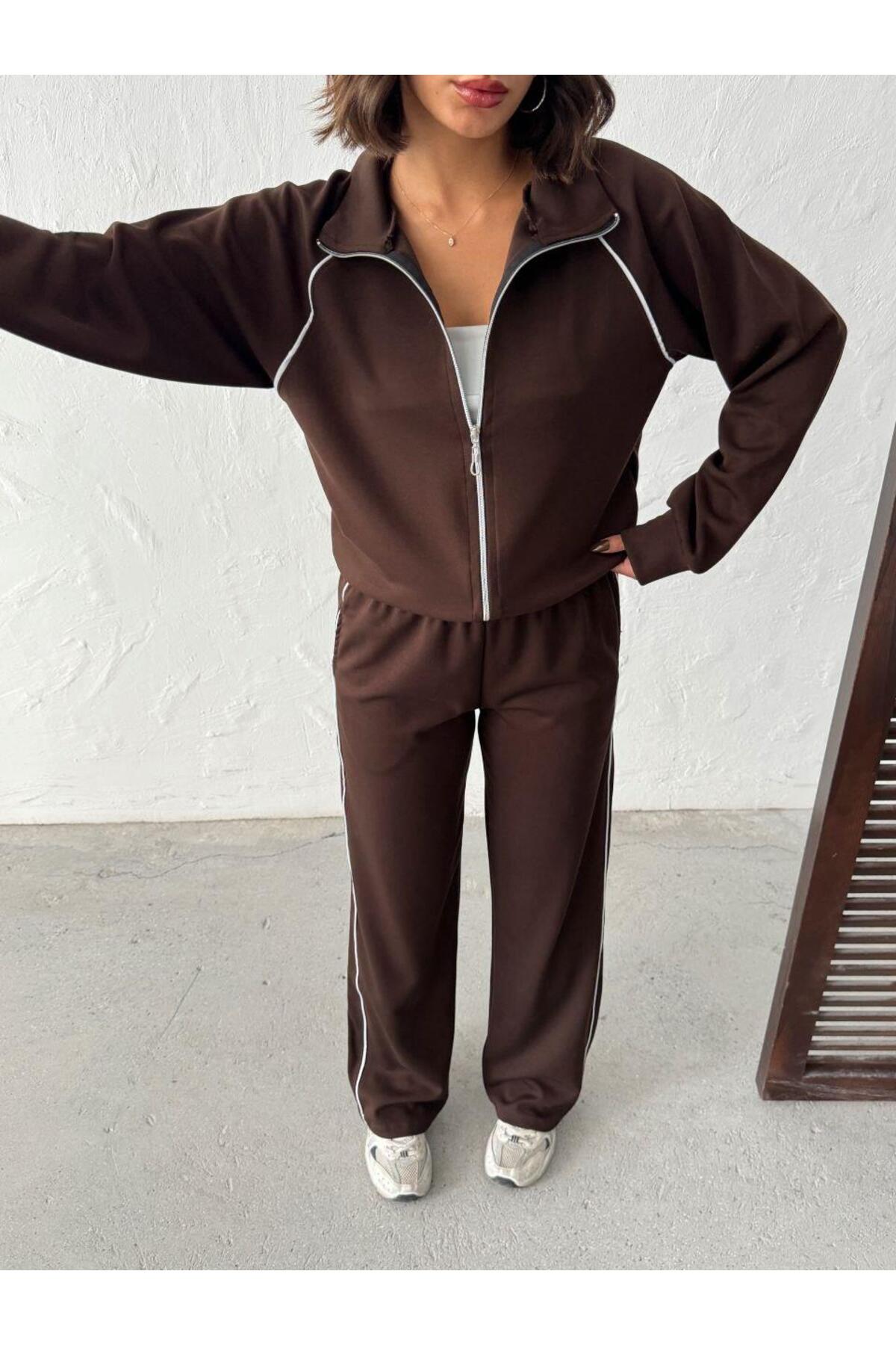 Modal Kumaş Fermuarlı Eşofman Takımı