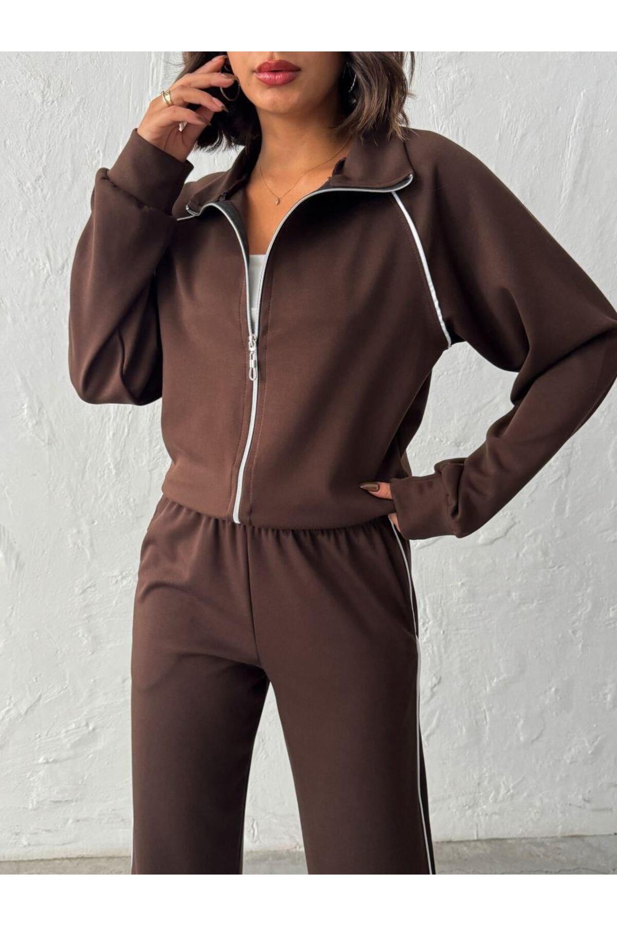 Modal Kumaş Fermuarlı Eşofman Takımı