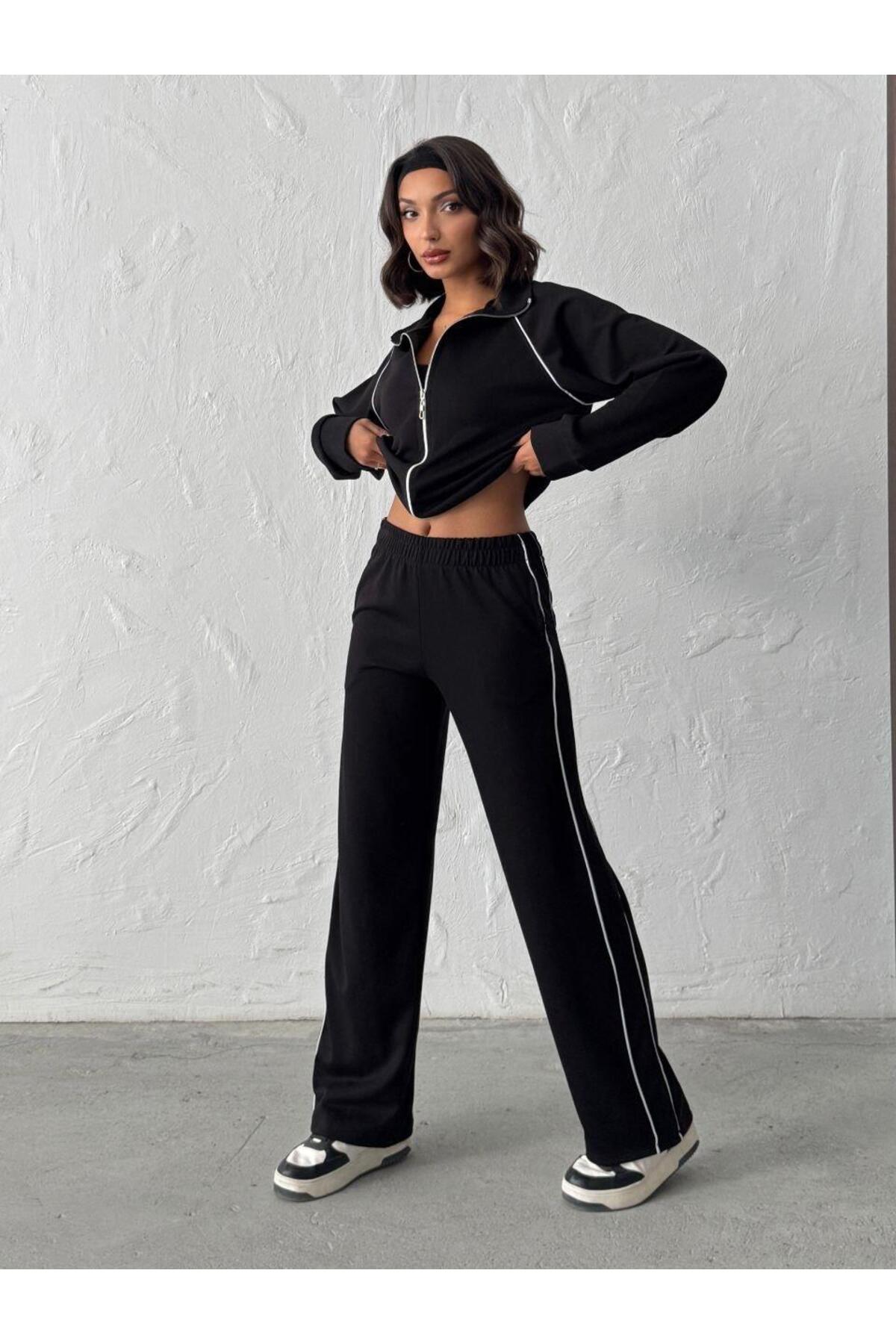 Modal Kumaş Fermuarlı Eşofman Takımı