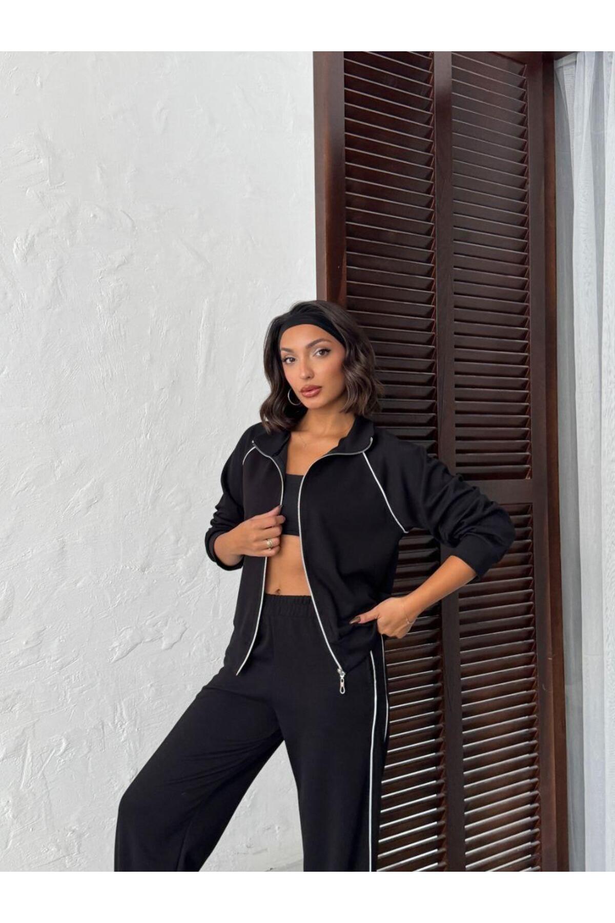 Modal Kumaş Fermuarlı Eşofman Takımı