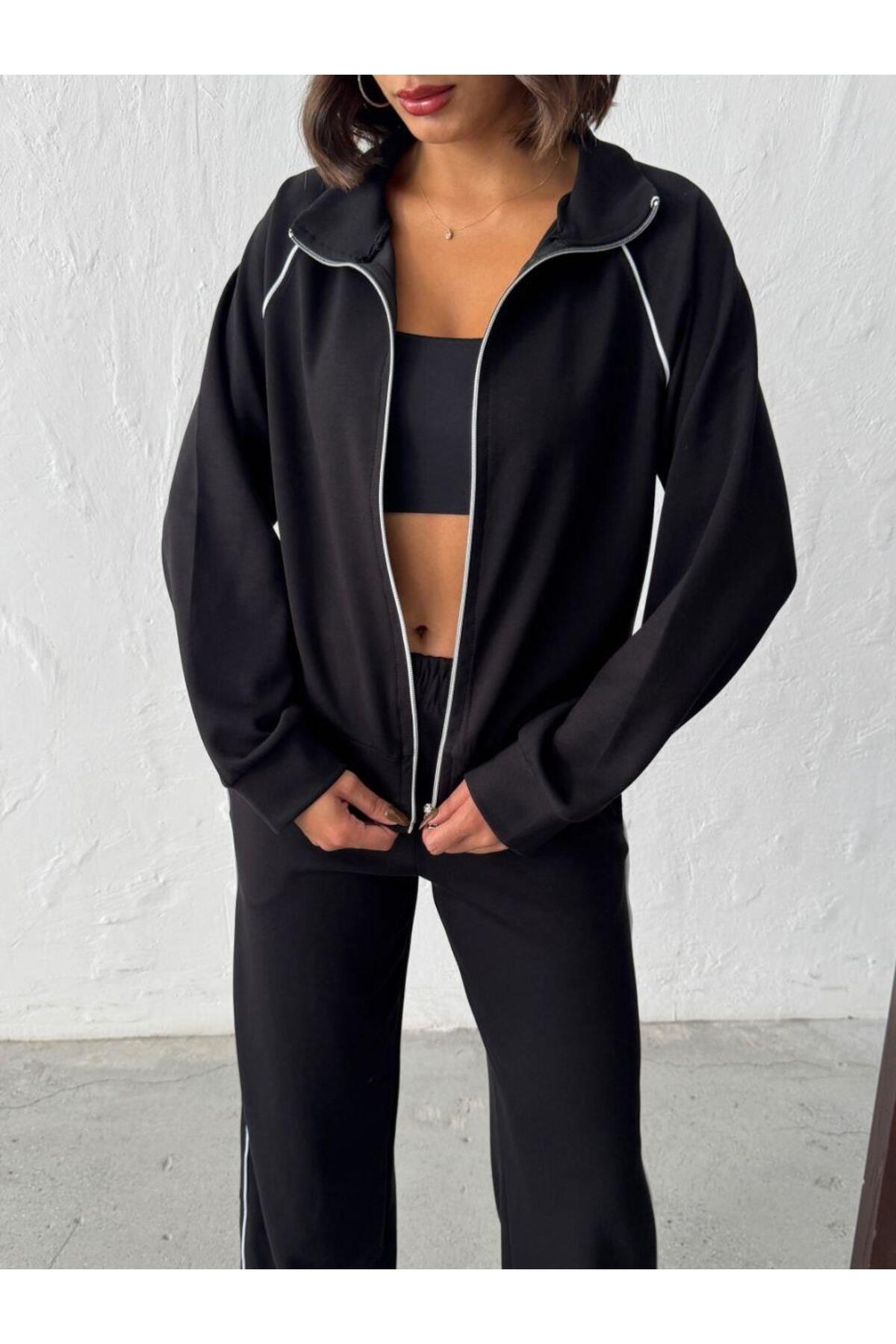 Modal Kumaş Fermuarlı Eşofman Takımı