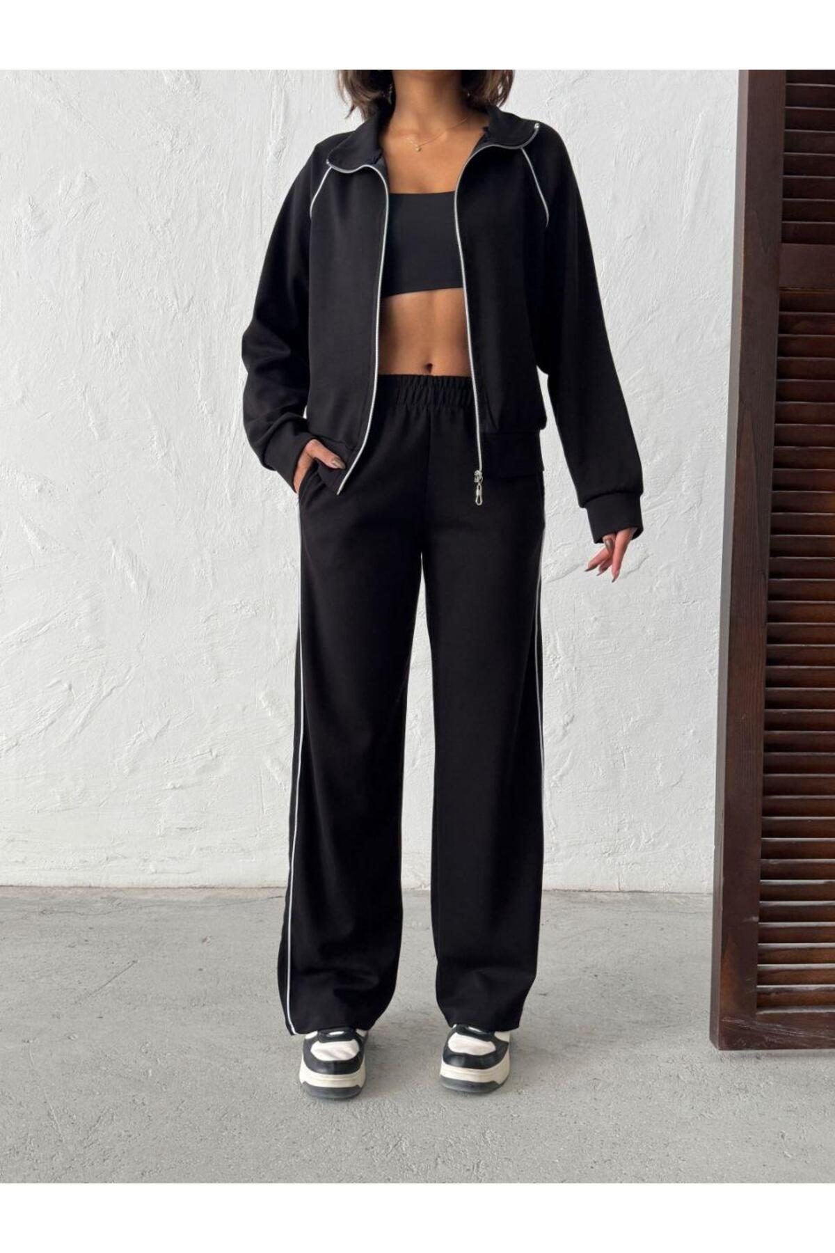 Modal Kumaş Fermuarlı Eşofman Takımı