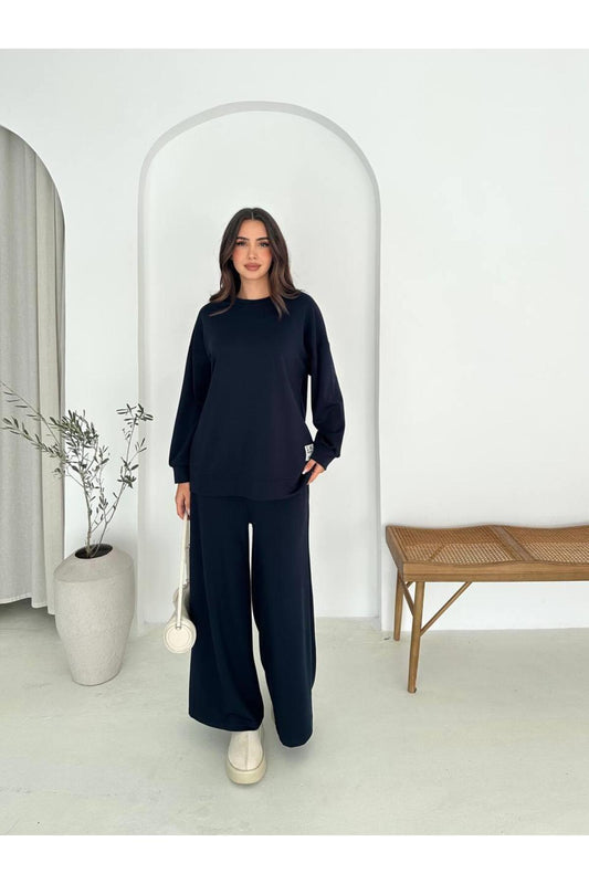 Modal Kumaş Geniş Paça Oversize Takım