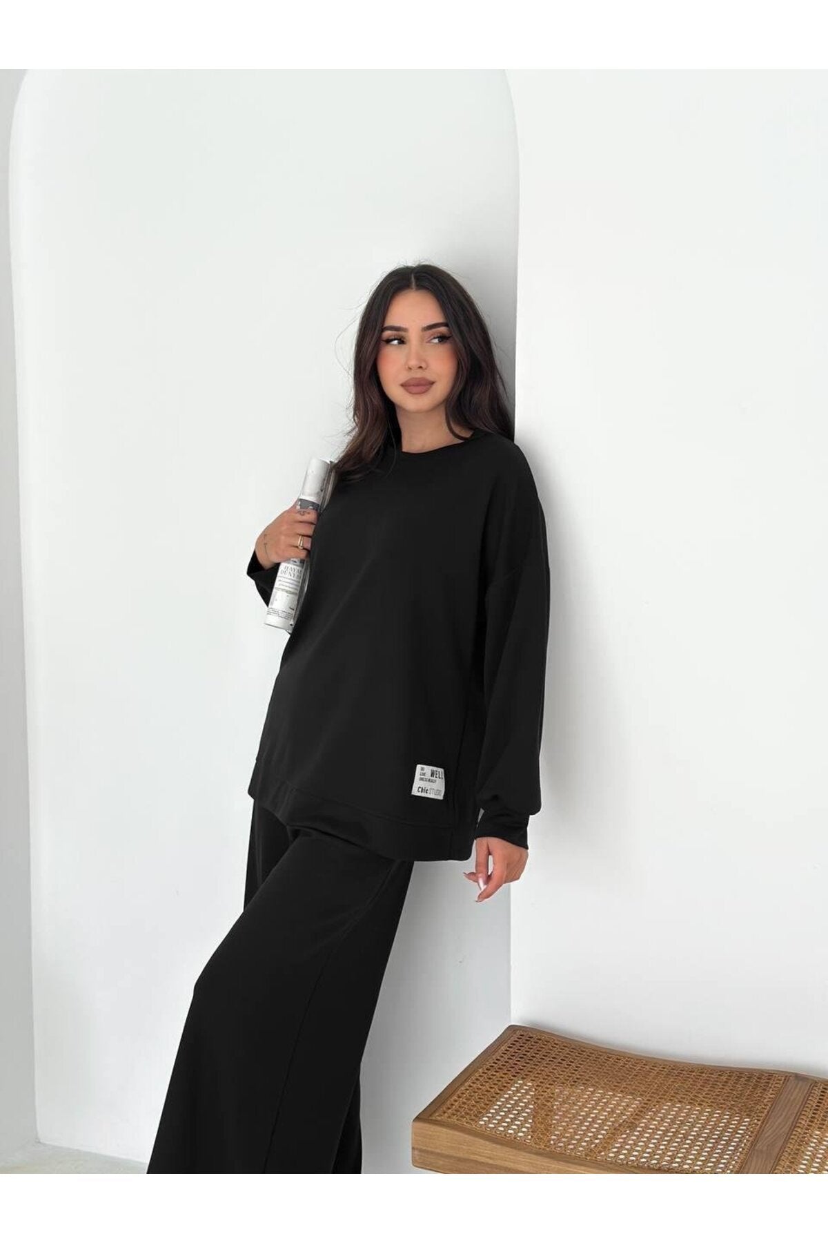 Modal Kumaş Geniş Paça Oversize Takım