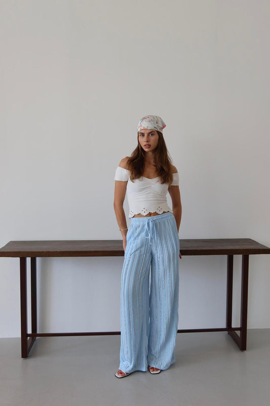 Püsküllü Kumaş Rahat Kesim Yazlık Pantolon