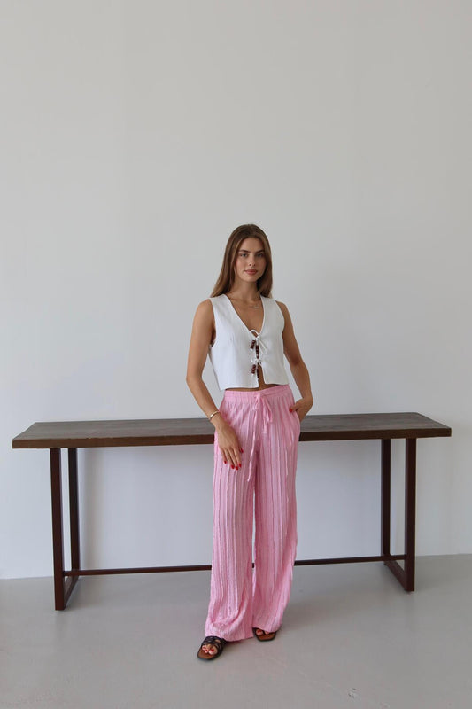 Püsküllü Kumaş Rahat Kesim Yazlık Pantolon