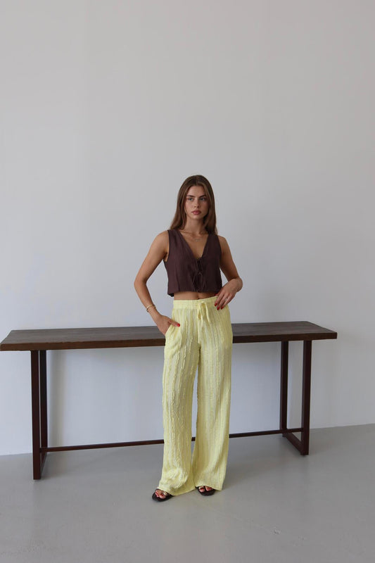 Püsküllü Kumaş Rahat Kesim Yazlık Pantolon