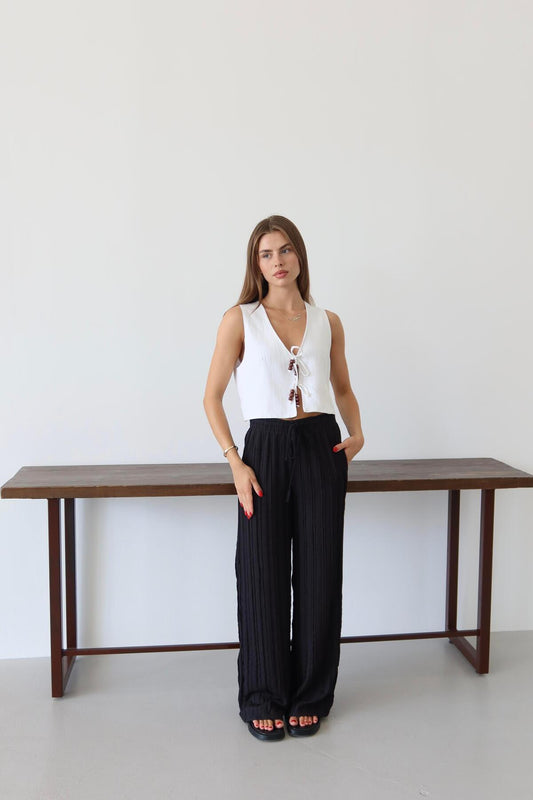 Püsküllü Kumaş Rahat Kesim Yazlık Pantolon