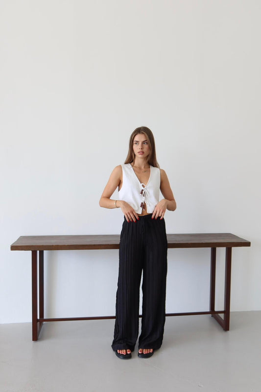 Püsküllü Kumaş Rahat Kesim Yazlık Pantolon