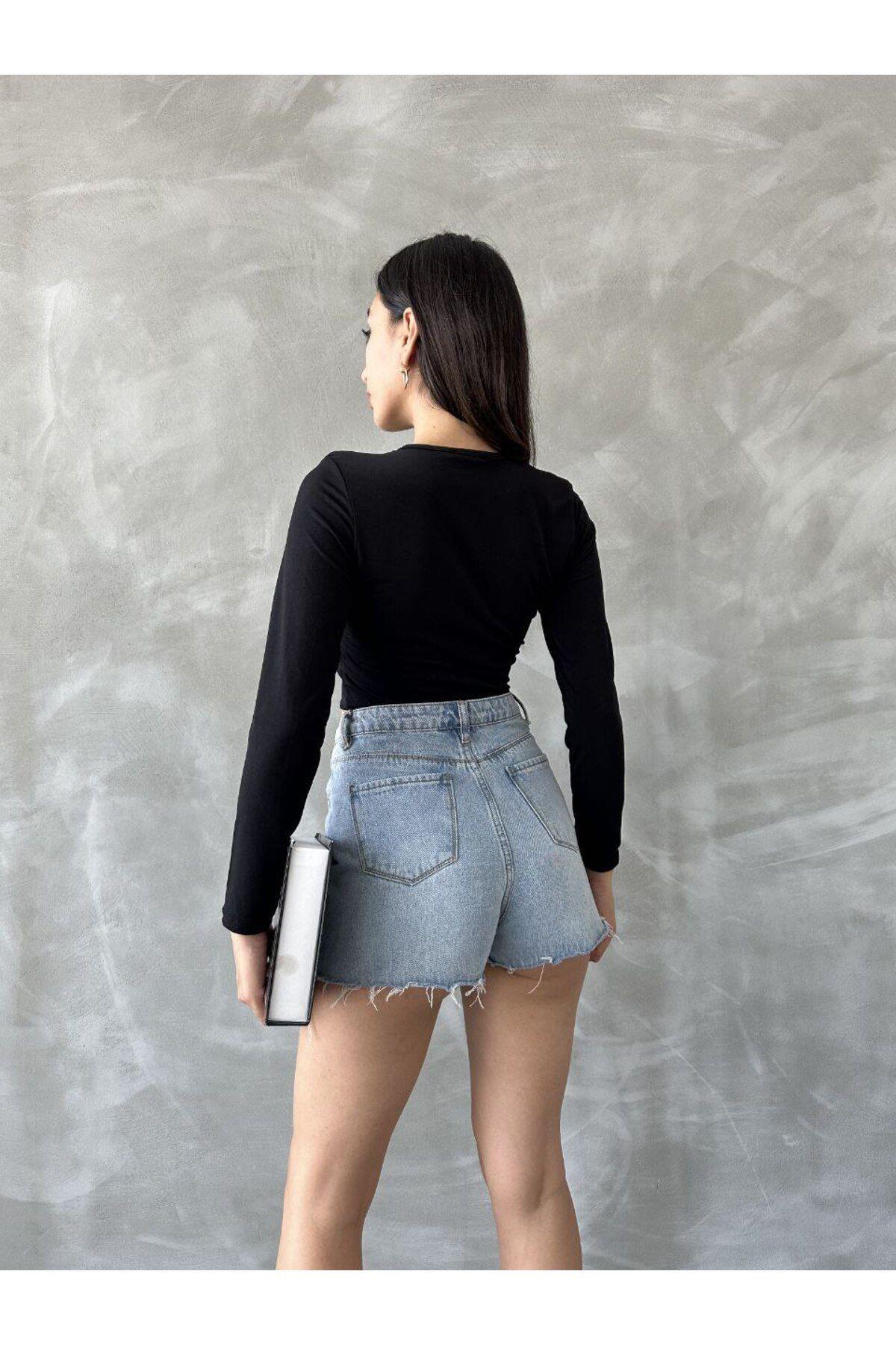 Uzun Kol Crop Bluz